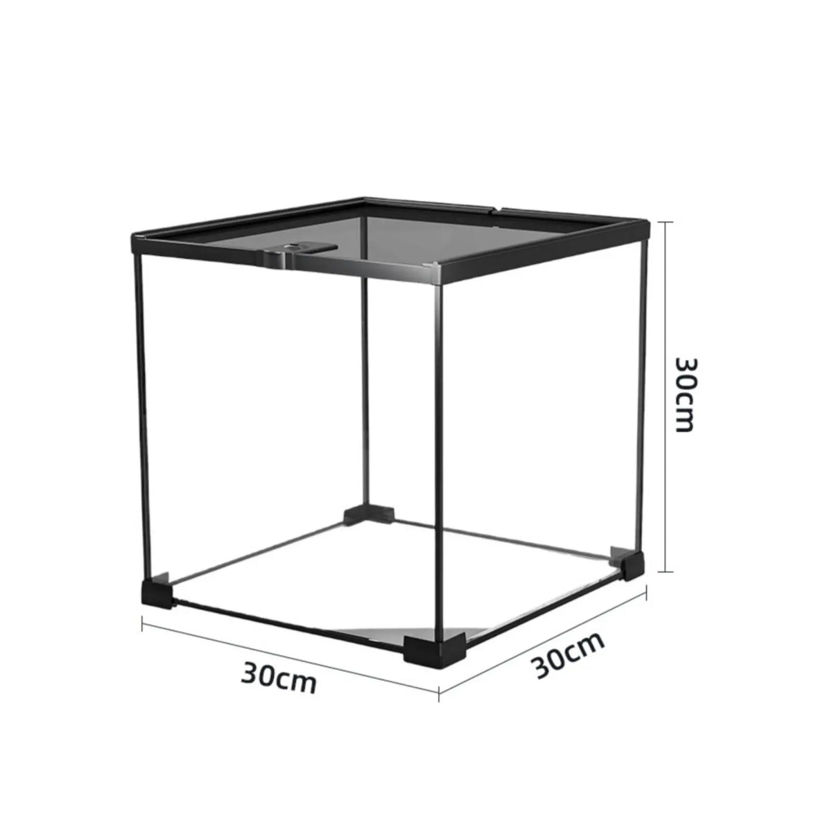 Terrarium en verre empilable pour reptiles avec couvercle grillagé
