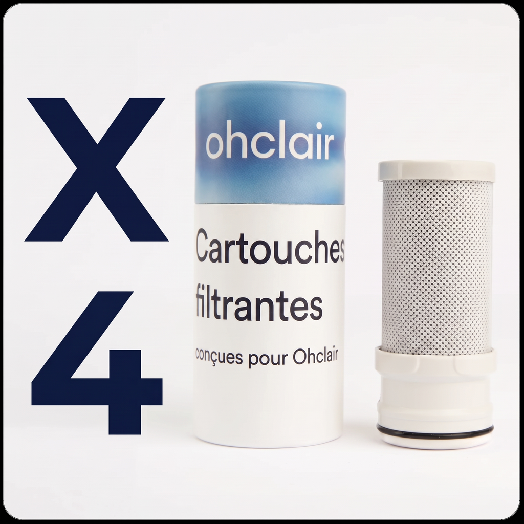 4 cartouches filtrantes Ohclair